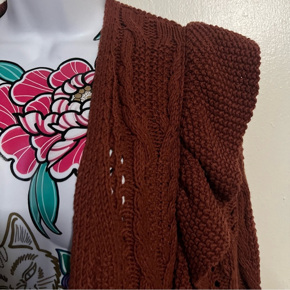 Universal Thread Burnt Orange Open Front Ruffle C… - image 2